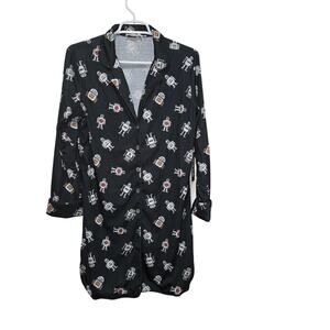 Breakfast for Dinner Robot Sleep Shirt Dress NWT Small